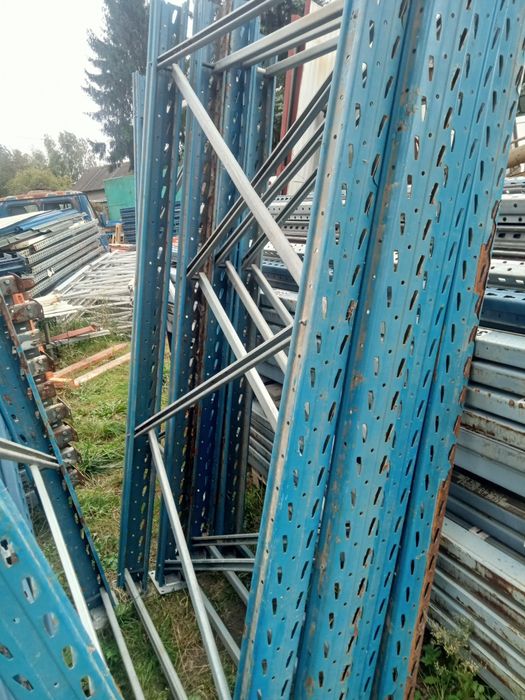 Regały paletowe wandalex 11,5m długi 2,25m wysoki 2szt 3x1200kg paleta