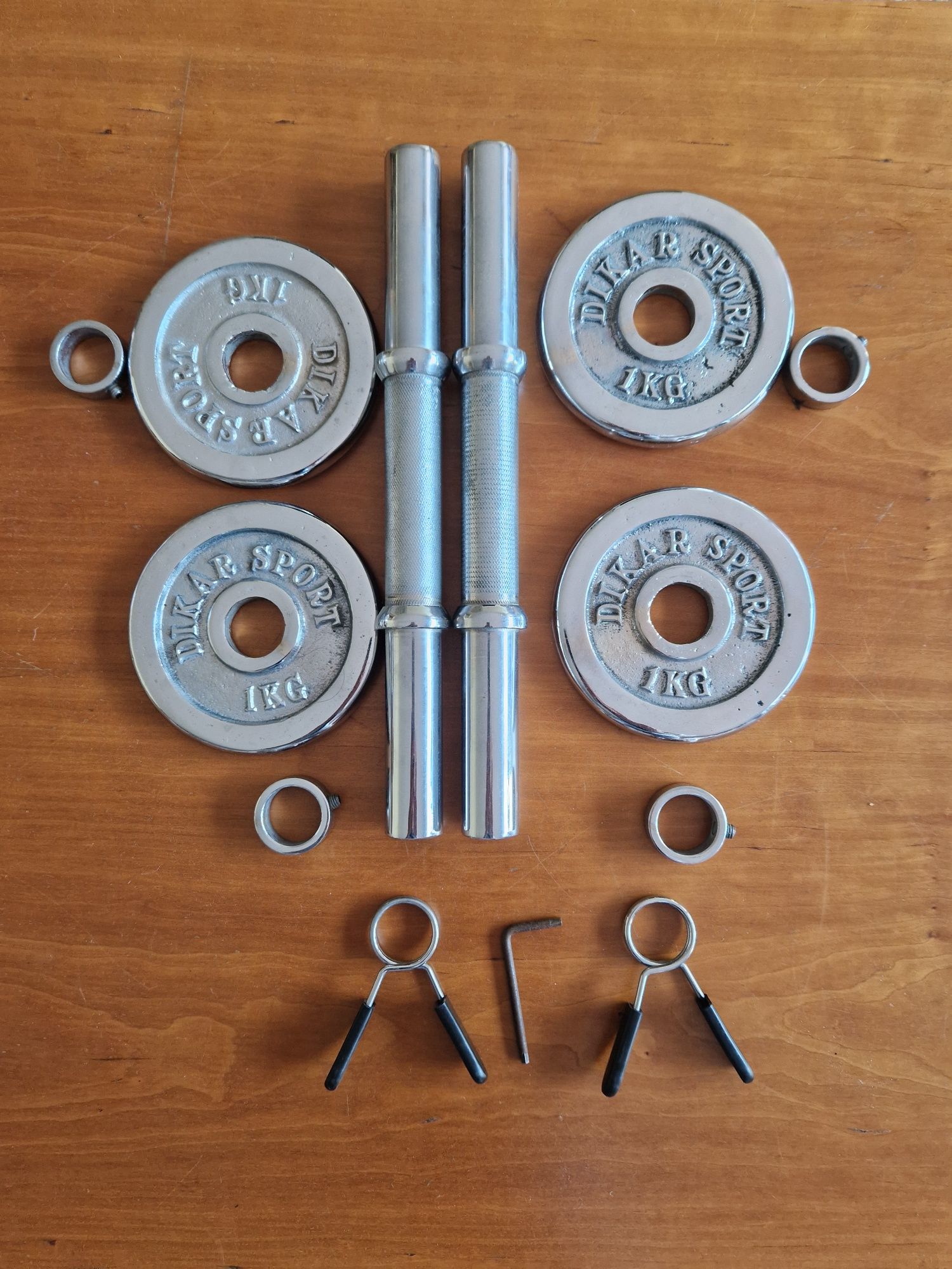 Halteres ajustáveis (8,4 x 2 = 16,8 kg