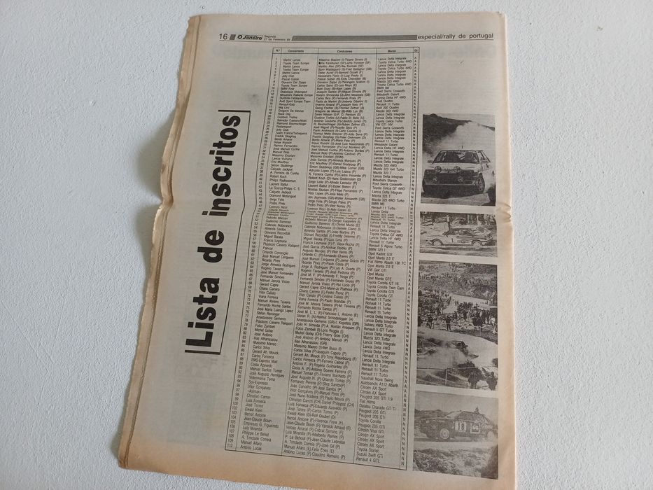 Lote de Jornais- RALLY DE PORTUGAL