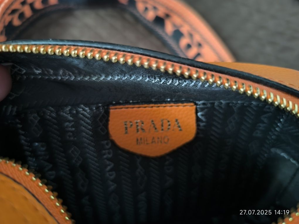 Torebka Prada Milano pomarańczowa