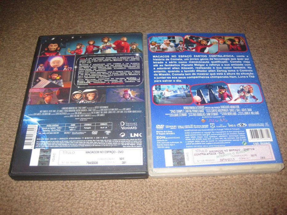 Colecção em DVD dos Filmes de Animação" Macacos no Espaço"