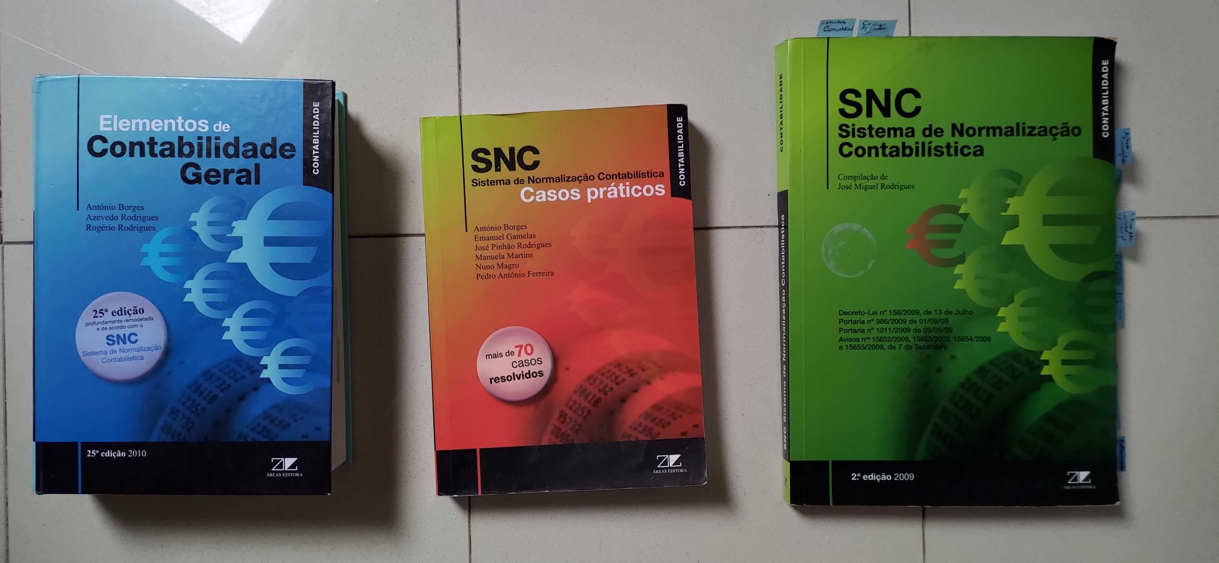 3 Livros Contabilidade (SNC) - em conjunto ou em separado