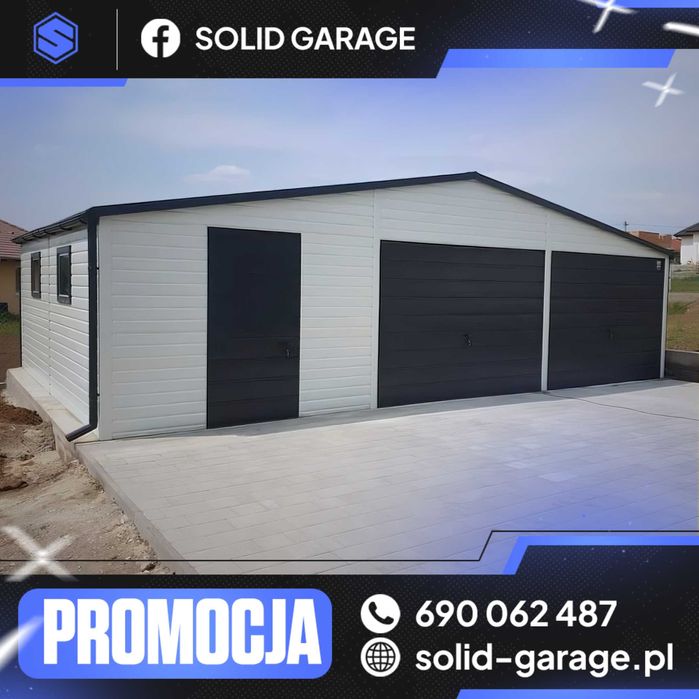 Garaż blaszany blaszak garaz ogrodowy nowoczesny design 9x5m (10x6)