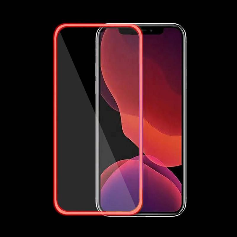Szkło Hartowane Fluo Glass Do Iphone 12 Pro Max 6,7" Czerwona Ramka