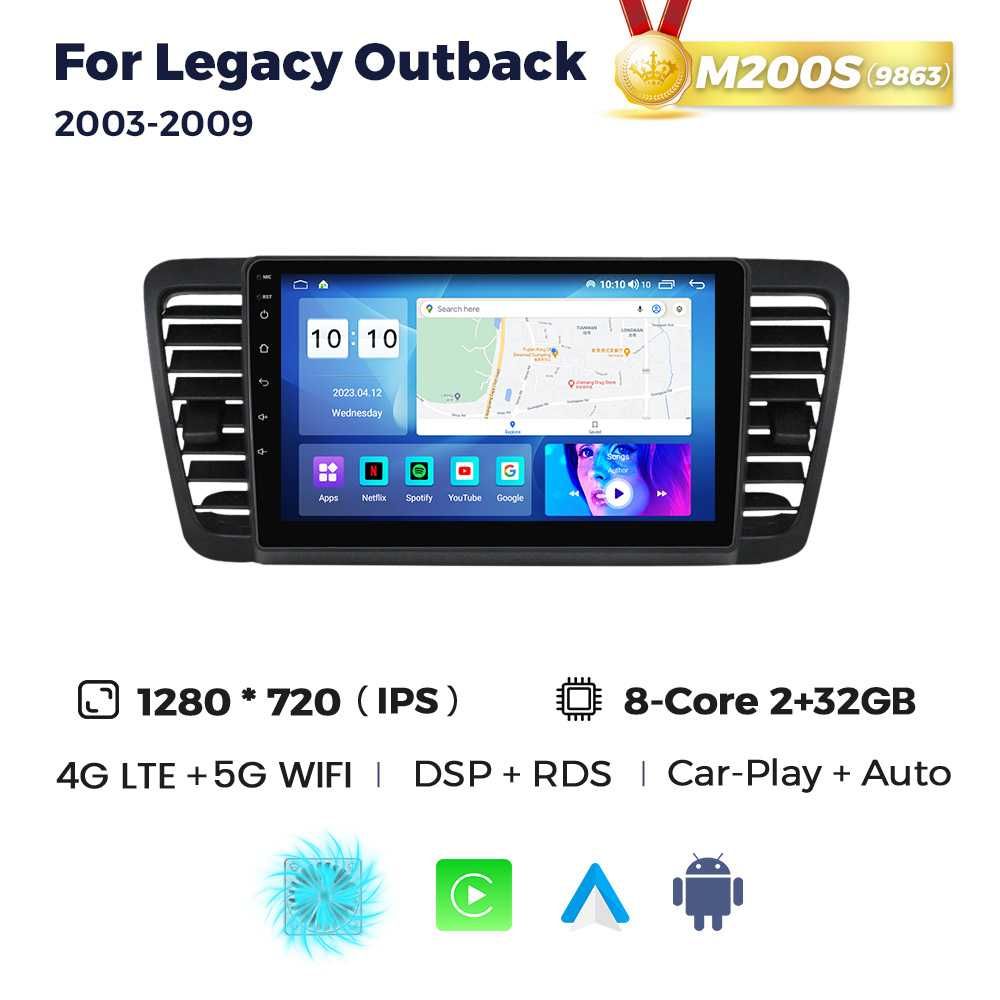 Штатна магнітола Subaru Legacy Outback android GPS навігація Субару
