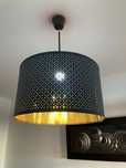 Abajur NYMO IKEA Azul e Bronze