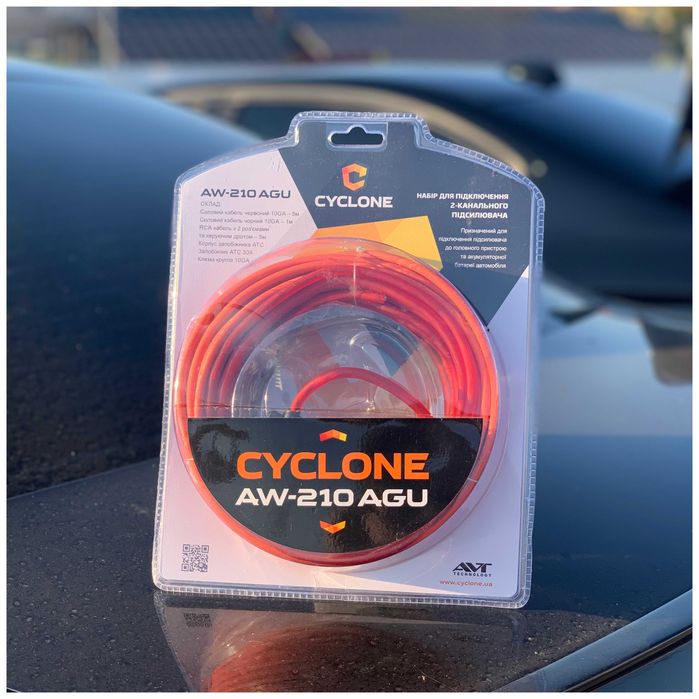 Набір дротів для 2-канального підсилювача сабвуфера Cyclone AW-210 AGU