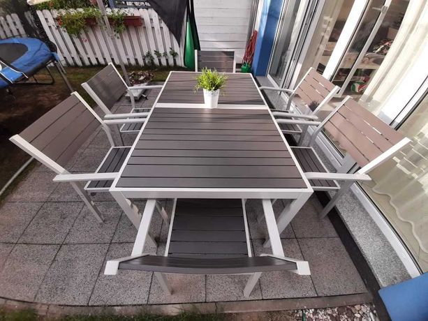 Zestaw ogrodowy IKEA SJALLAND Komplet STÓŁ krzesła Aluminiow SJÄLLAND