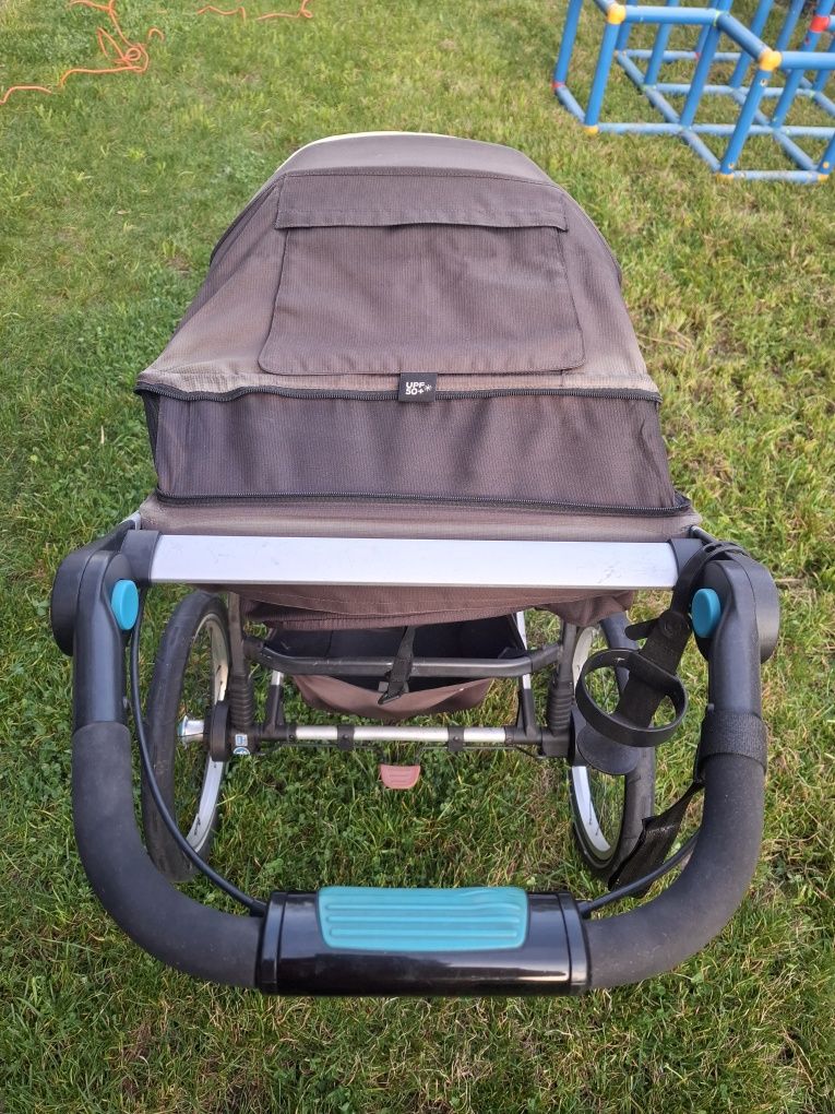 Wózek biegowy-Thule Glide 2+Pałąk+Oryginalna folia przeciwdeszczowa
