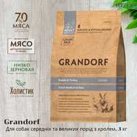 Grandorf Rabbit & Turkey Medium & Maxi корм для собак с кроликом, 3 кг
