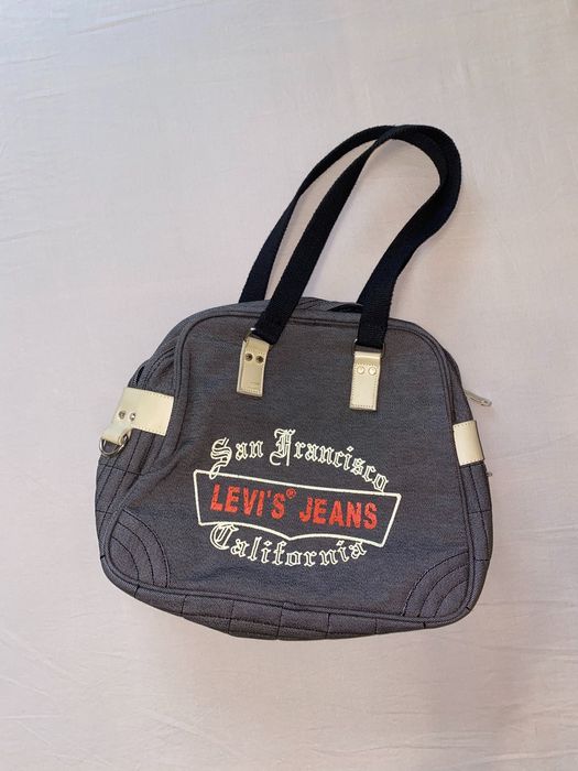 Сумка Levi's Jeans унісекс сіра містка Levi Strauss & Co бавовна