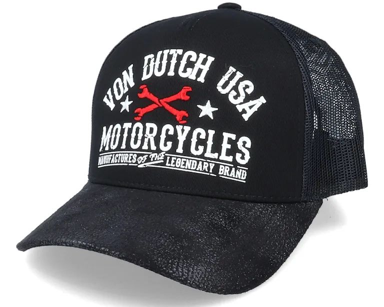 Boné Motorcycles Black Trucker - Von Dutch