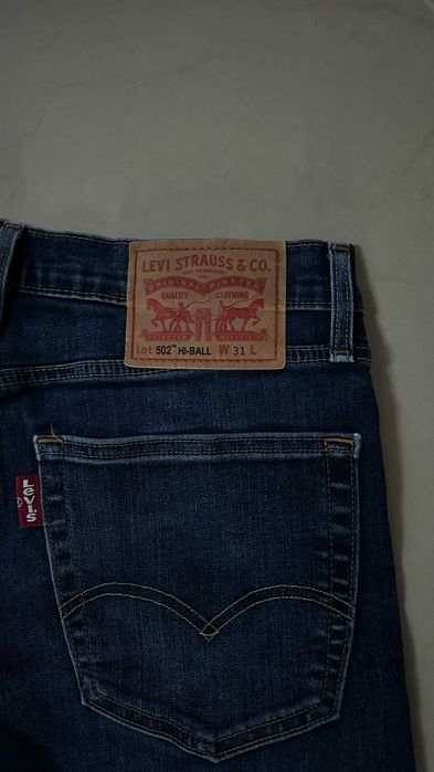 Levis 502 HI-BALL 31/30 Spodnie Piękne Slim