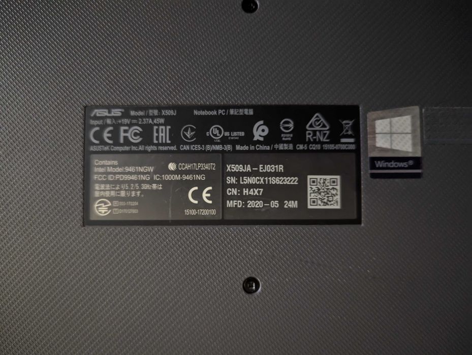 Laptop Acer X509JA – i7 10gen | 8Gb DDR4 | 256GB NVMe | Win 10