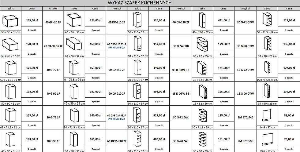 Zestaw mebli kuchennych 260 cm cashmere/czarny mat- dostępne od ręki