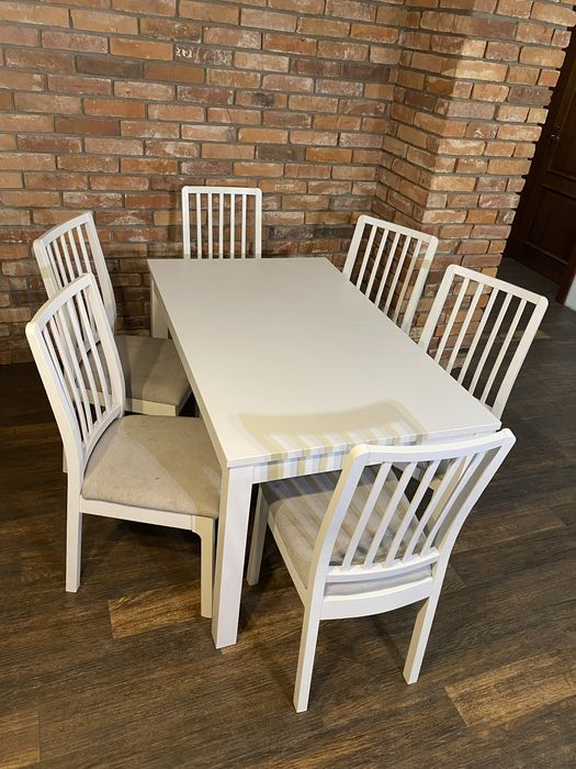 Stol do jadalni 80/130(+60) plus 6 krzesel