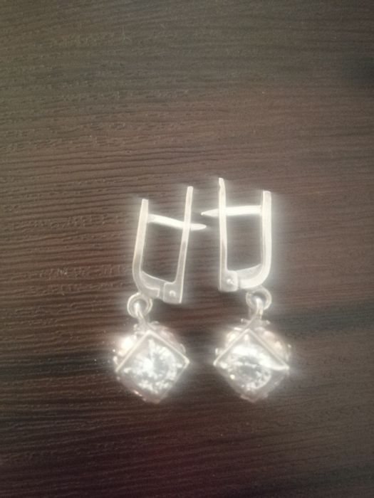 Серьги серебряные с золотым напылением