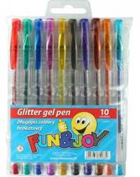Długopisy żelowe brokatowe 12 kolorów