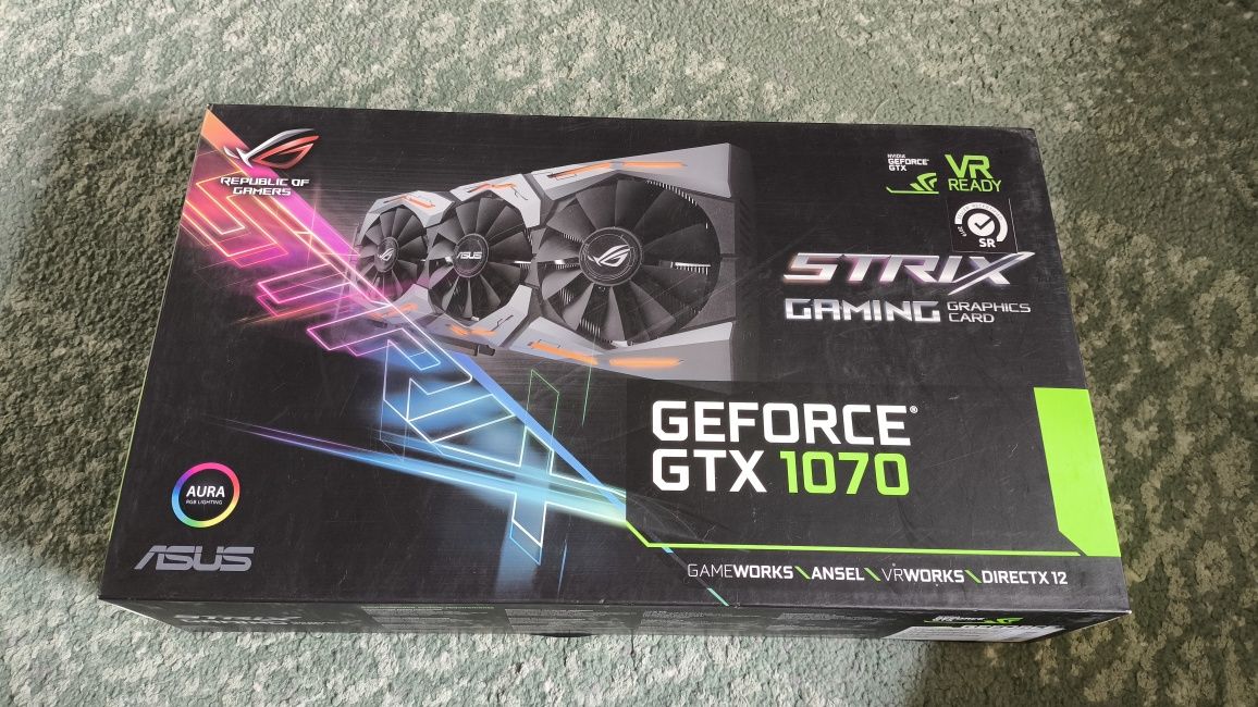 Відеокарта Asus ROG GeForce GTX 1070 STRIX OC + Chieftec Proton 600W