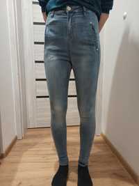 Damskie spodnie jeansy z Wysokim stanem S 36