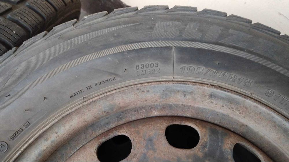 Резина зимова  195/65/ R15 ,91 Bridgestone Blizzak з дисками Т4x108