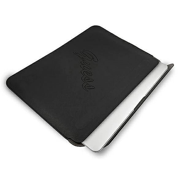 Pokrowiec Guess Saffiano Script na laptopa 13'' - czarny