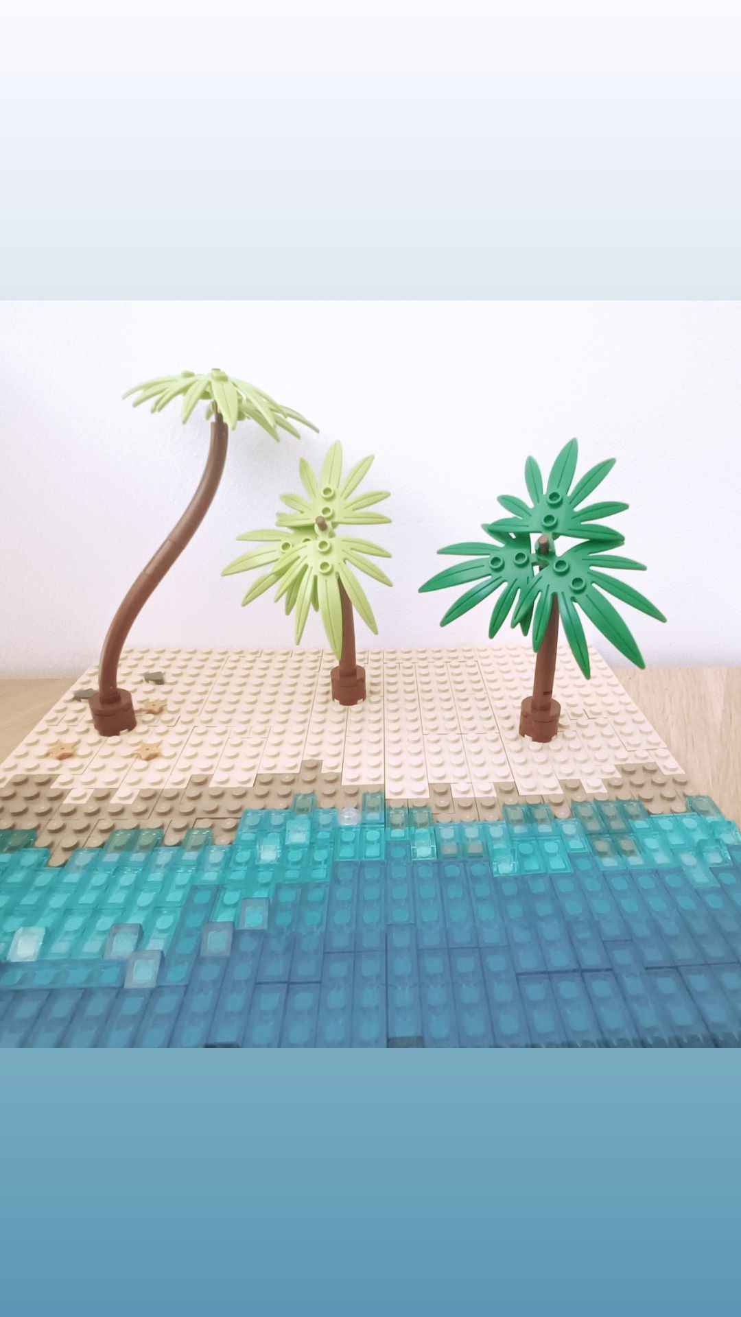 LEGO plaża - klocki+ palmy