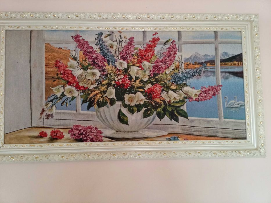 Большая картина гобелен в итальянском стиле