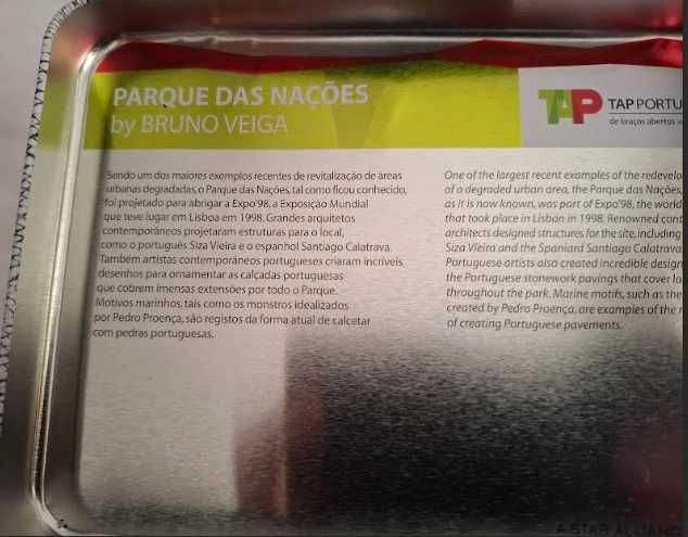 Caixas em lata para a TAP com reprod. de obras de artistas plásticos