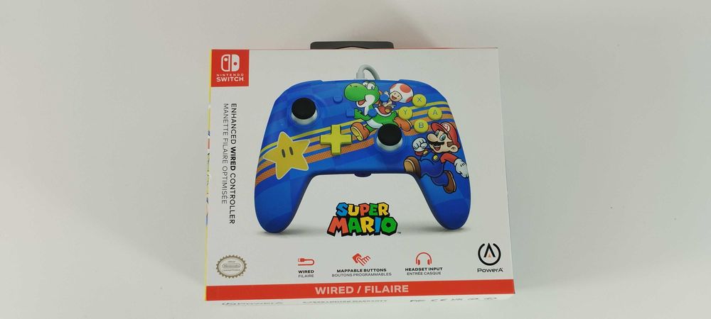 Comando com fios PowerA - Nintendo Switch - Mario