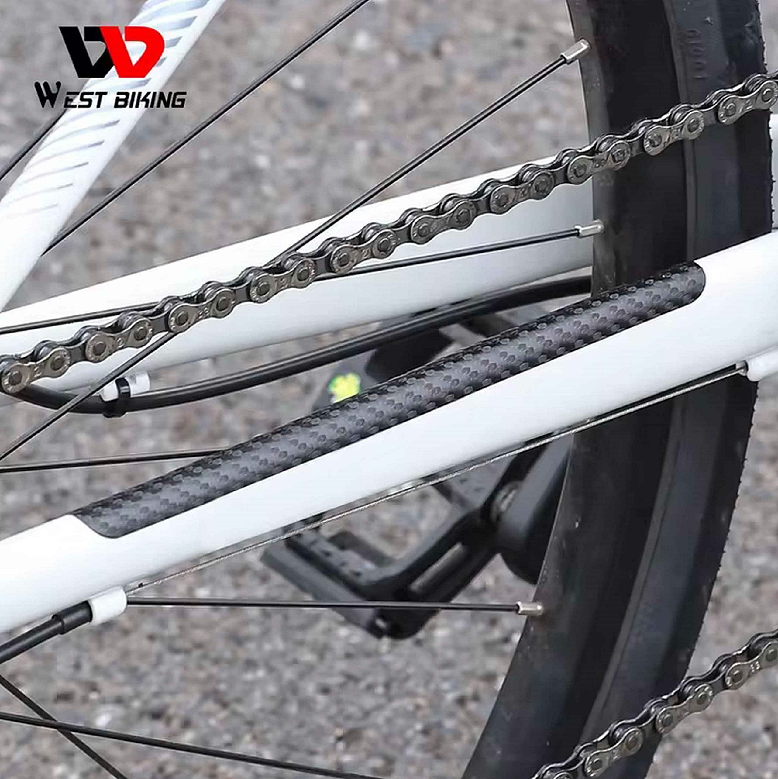 WESTBIKING Naklejki Zabezpieczające do Ramy Rowerowej wersja KARBON