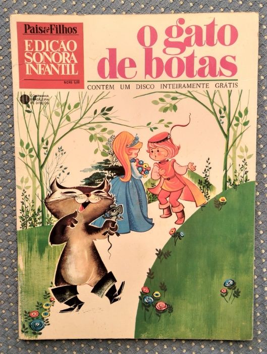 Livro 26x35cm "O Gato de Botas" Pais & Filhos - Ótimo Estado!