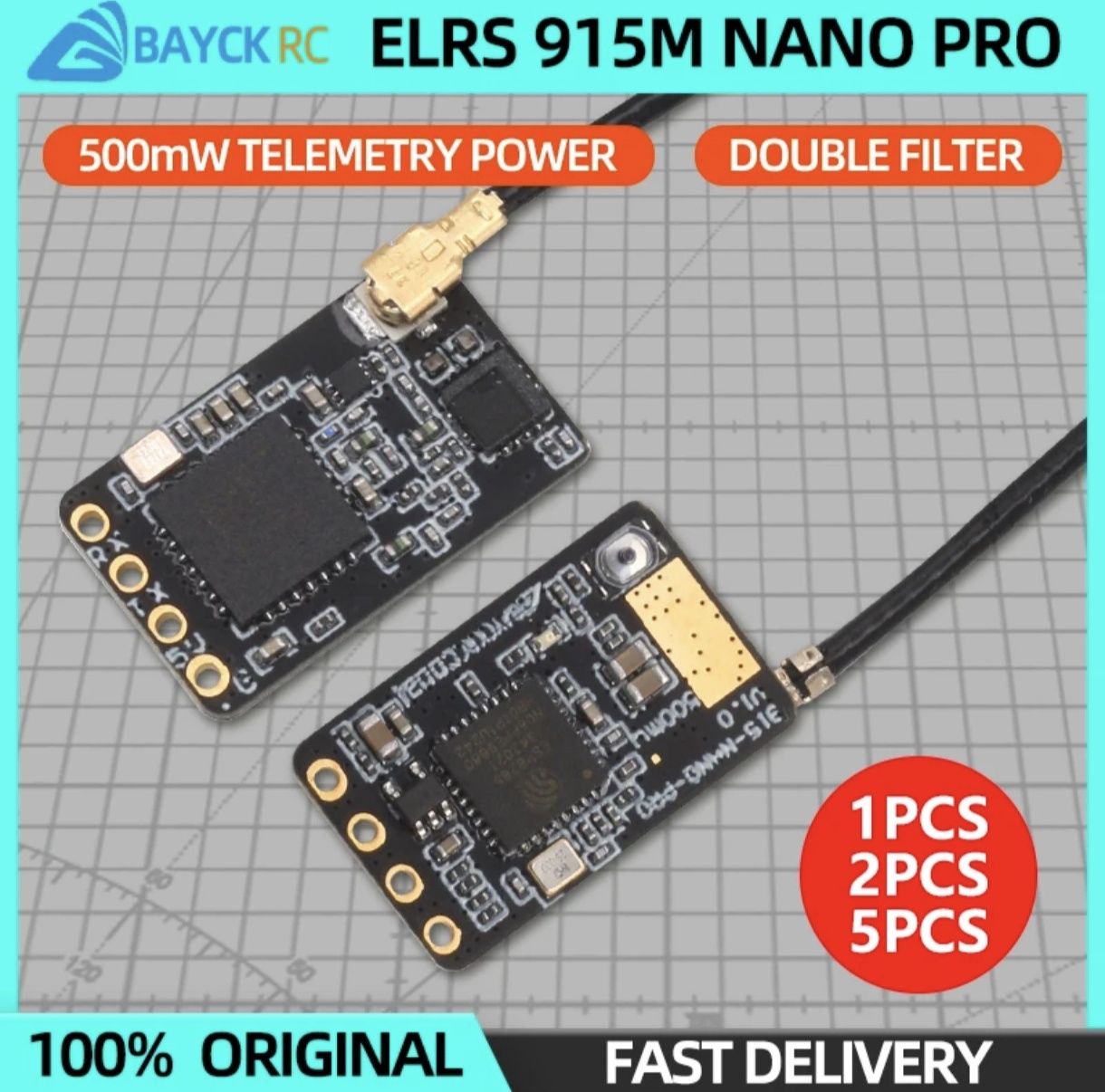 Приймачі RX ELRS 915M Nano Pro 500mW/ ES900 Dual RX для FPV ФПВ