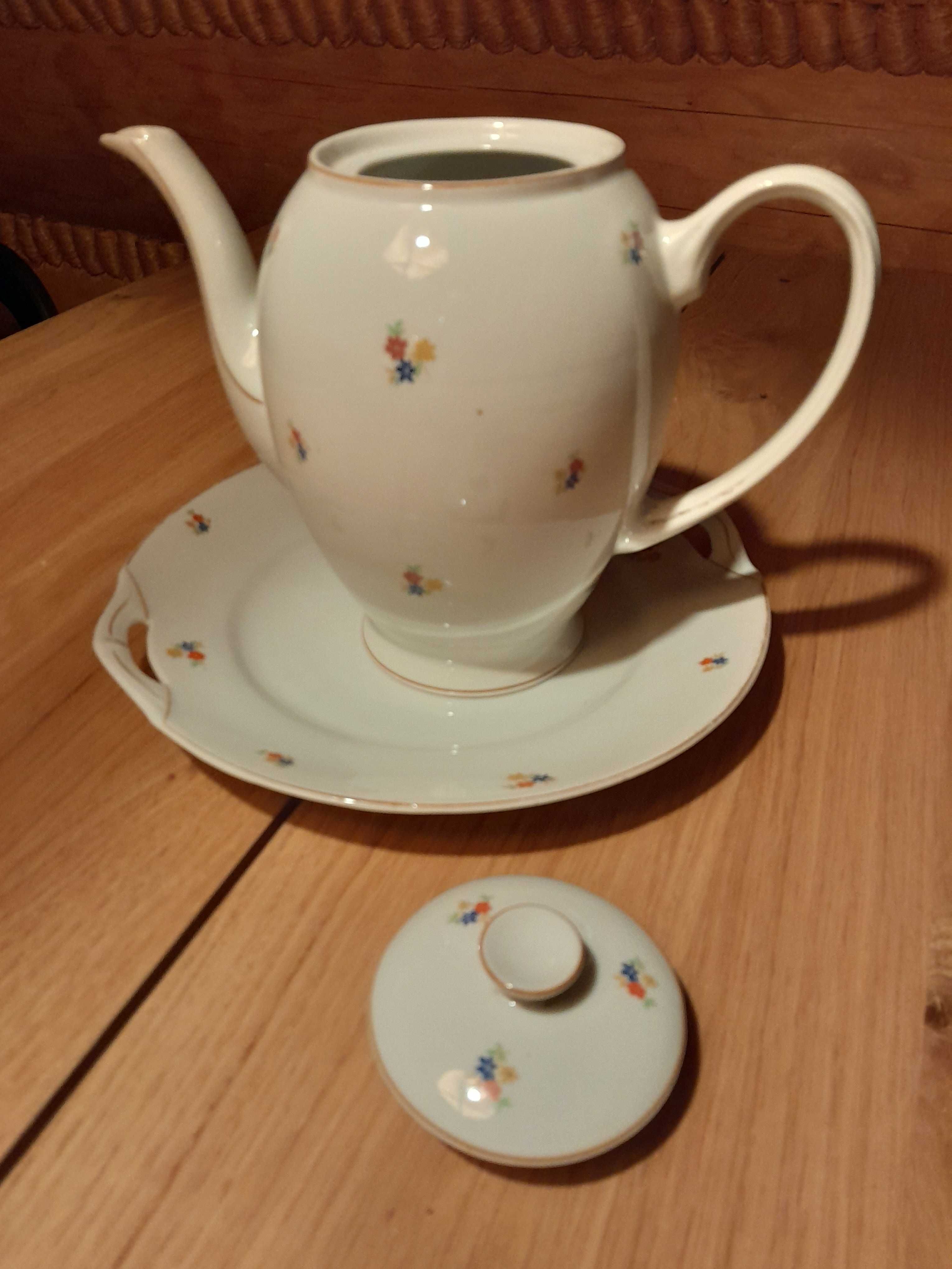 Stara porcelana Giesche Bogucice dzban talerz zabytek antyk retro