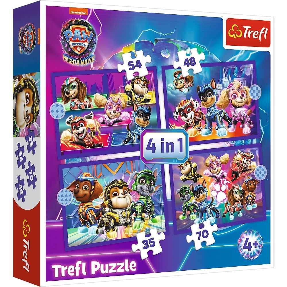 Trefl Puzzle 4w1 Psi Patrol Bohaterowie na ratunek 34621