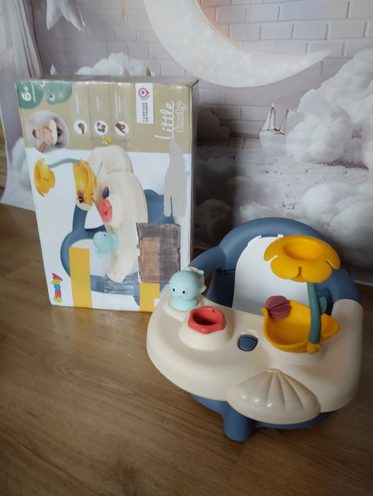 Siedzisko do kąpieli Smoby Little niebieskie z zabawkami 6 msc+