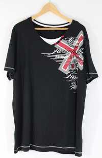 T-shirt czarna z nadrukiem 100% Bawełna Rozmiar 62/64