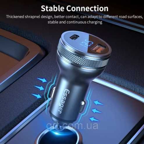 Авто зарядное Essager Car Charger USB+Type-C 36W.