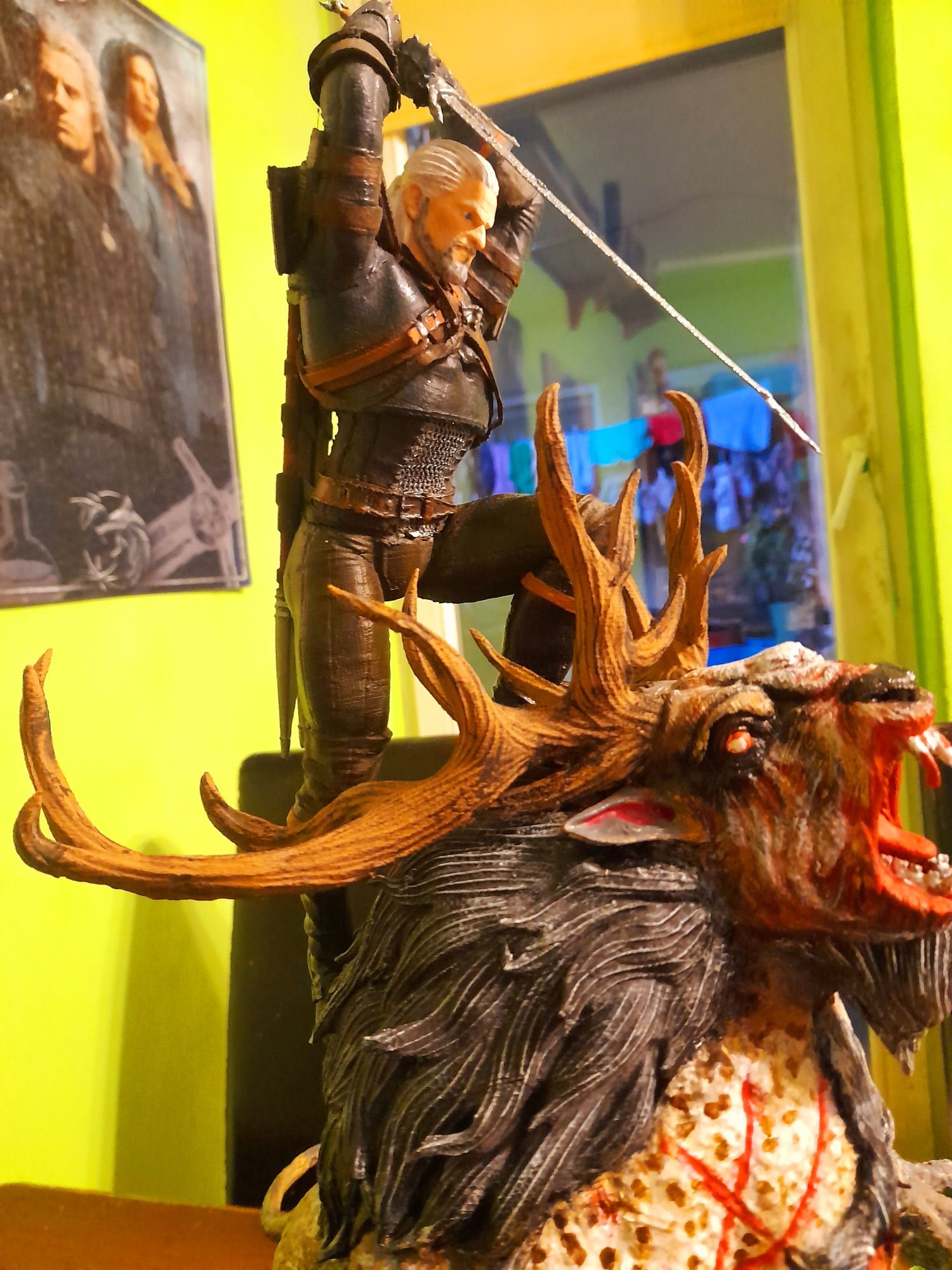 Diorama The Witcher - Walka Gelarda I Ciri z  Biesem