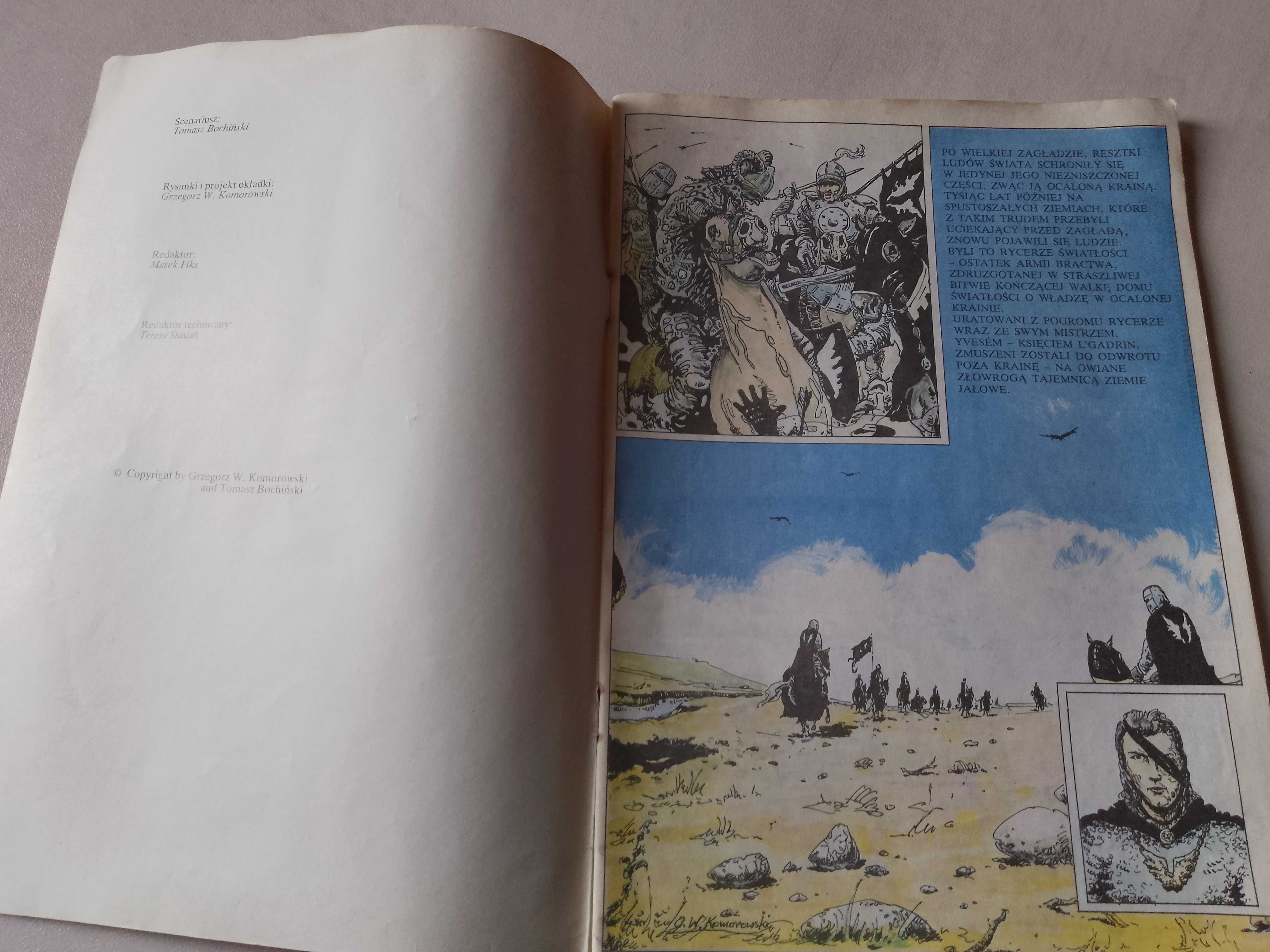T. Bochiński, G. Komorowski "Rycerze ziem jałowych" 1990, komiks