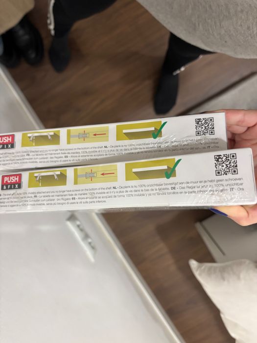 2x Prateleira de fixação invisível branco - SELADO