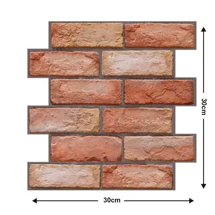 Samoprzylepne Panele Ceglane 3D - Pakiet 10 Sztuk w Świetnej Cenie !
