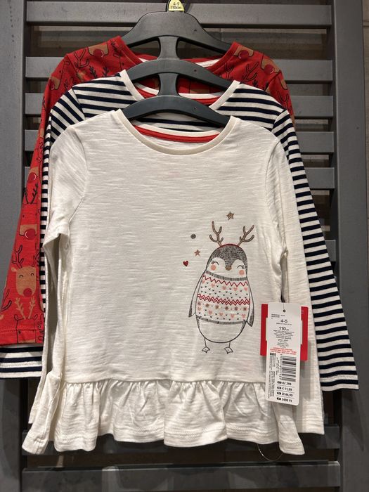 Bluzki swiateczne 3-pak