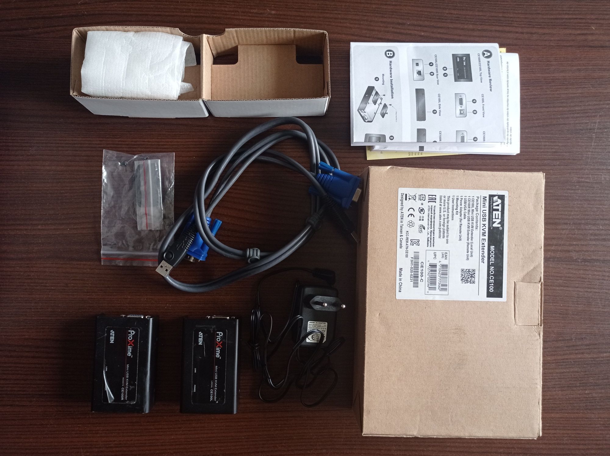Міні USB KVM подовжувач CE 100