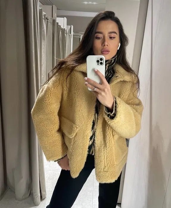 Шубка Тедді Zara дублянка