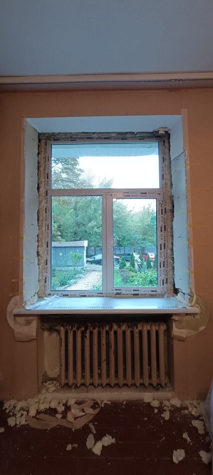 Установка Откосов из гипсокартона.