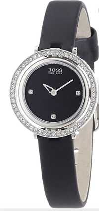 Montre Femme Hugo Boss Bracelet Satin Noir