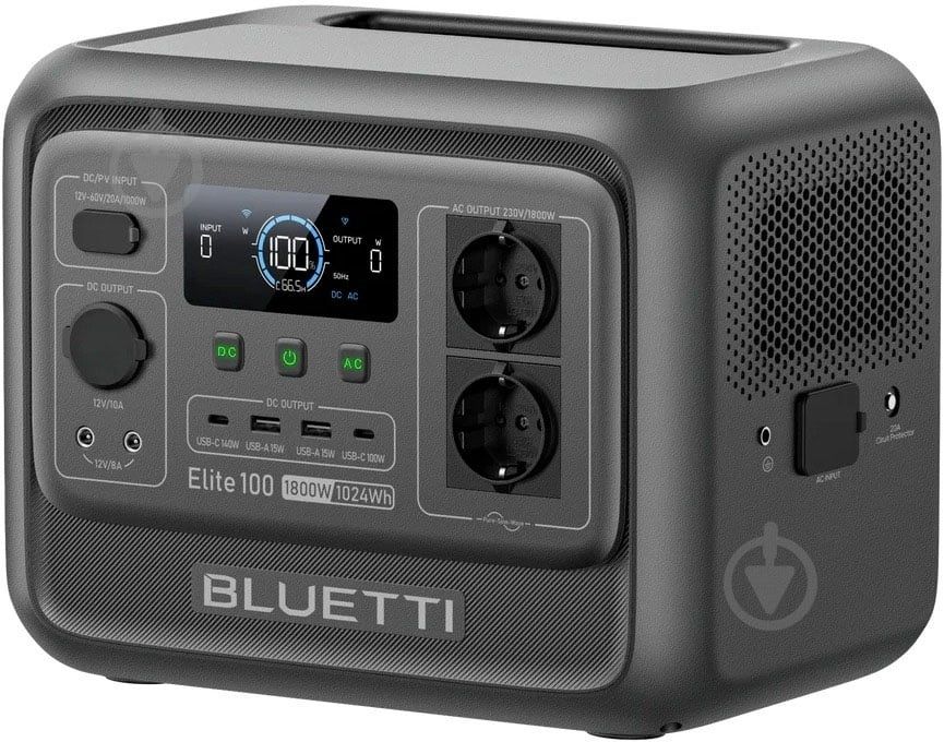 Резервне живлення BLUETTI ELITE 100 V2, 1800 Вт, 1024 Вт*год дбж