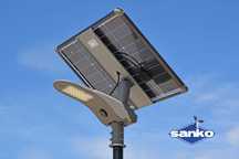 PROMOCJA !!! Solarna Lampa Uliczna LED z panelem + słup 4m + fundament