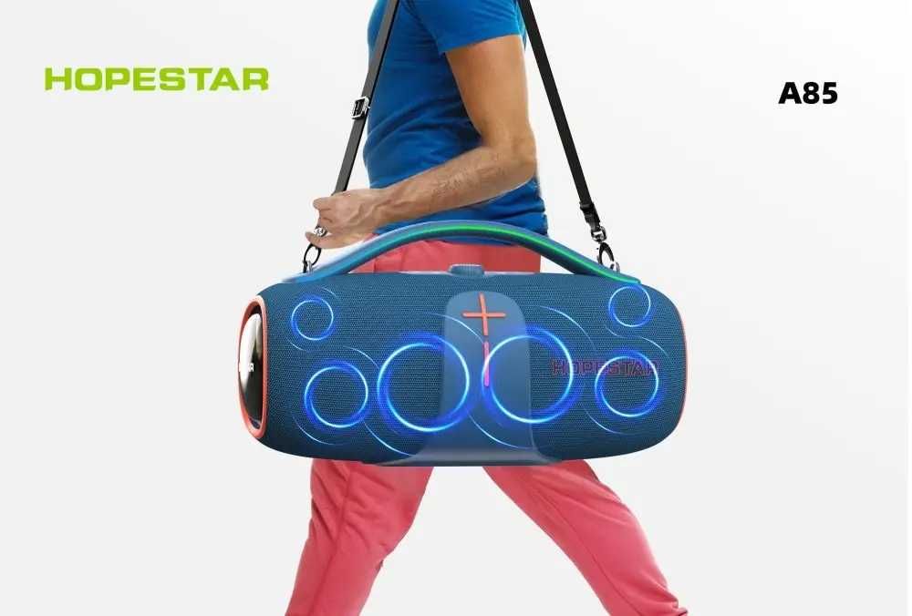 Портативна колонка Hopestar A85 400W, TWS, мікрофон, RGB подсветка